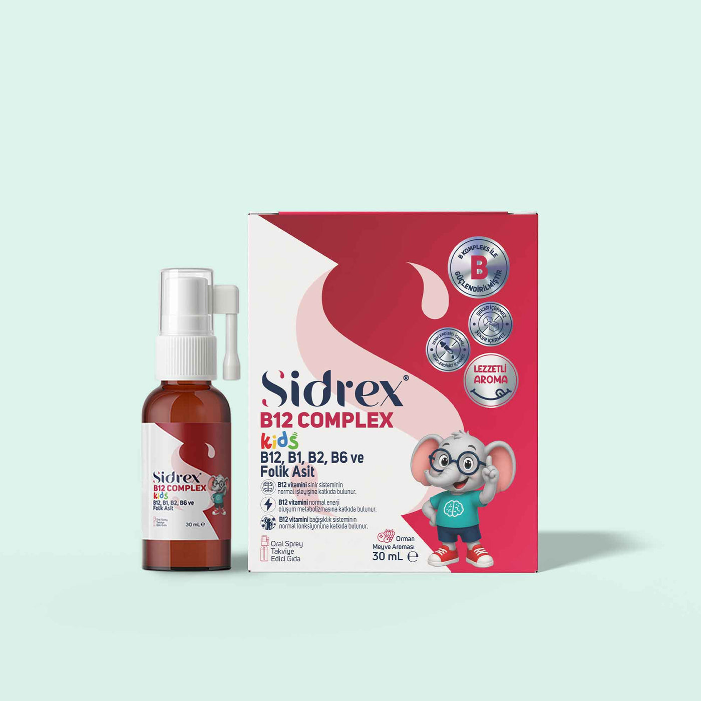 B12 Complex Kids B12, B1, B2, B6 ve Folik Asit | Takviye Edici Gıda